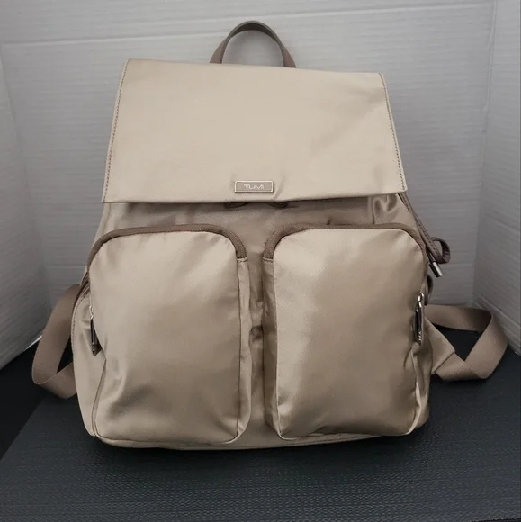 Tumi Irene Drawstring Cream Backpack. Tumi Harrison Warren Backpack – Voyage Luggage main image 2
